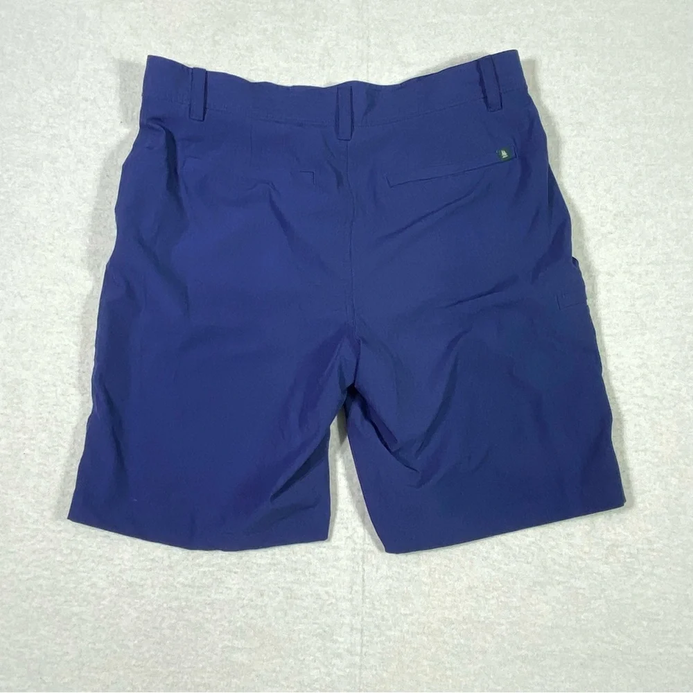 G.H. BASS & CO Chino Cargo Slack Shorts Men's W34 Navy Blue Lightweight Outdoor